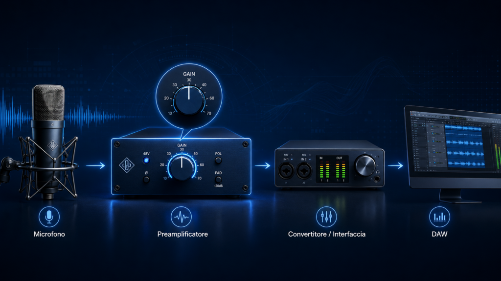 Preamplificatore e gain staging